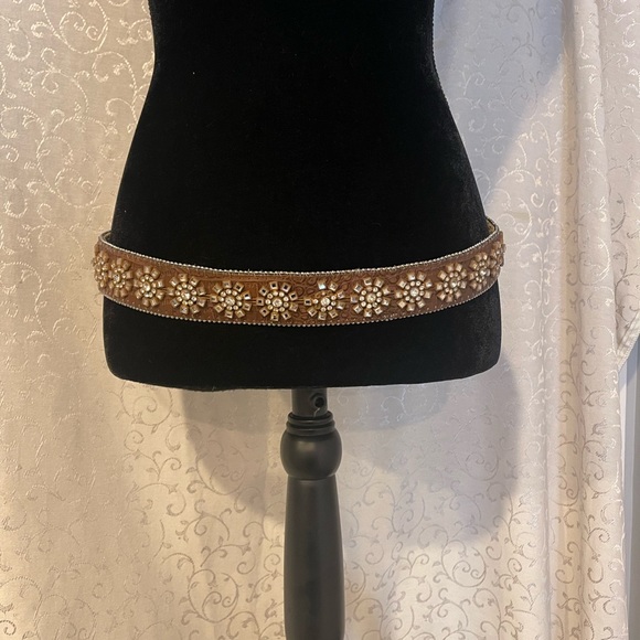 Blazin Roxx Brown Western Belt with Rhinestones and Crystals EUC - Picture 4 of 9